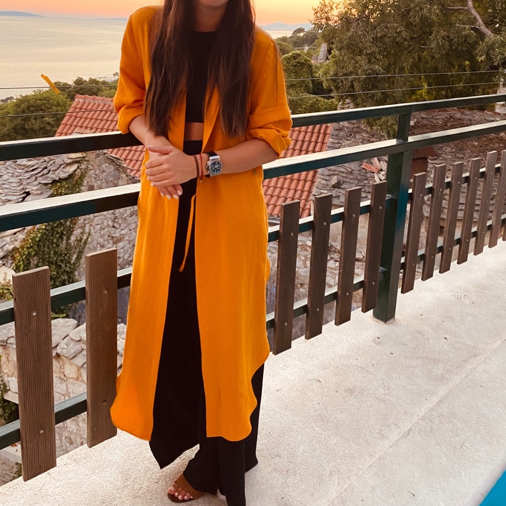 Zara Orange Wrap Dress, size XS